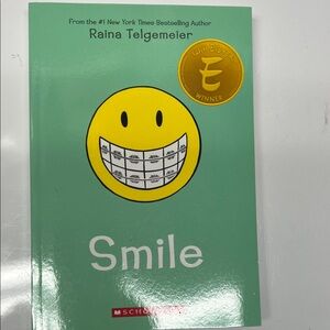 Scholastic Green 'Smile' Book with Gold Emblem